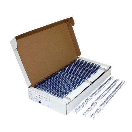 Blue 3/16" 3:1 Pitch Twin Loop Wire - 100pk