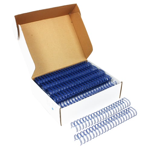 Blue 1" 2:1 Pitch Twin Loop Wire - 50pk
