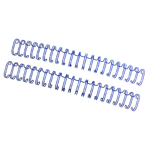 Blue 3/4" 2:1 Pitch Twin Loop Wire - 50pk