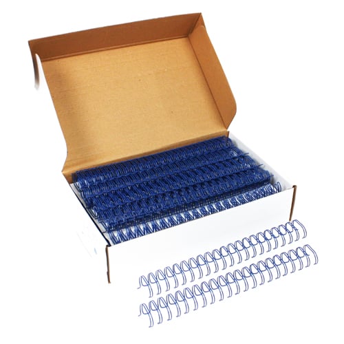 Blue 3/4" 2:1 Pitch Twin Loop Wire - 50pk