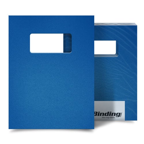 Blue 55mil Sand Poly 8.5" x 11" Covers with Windows - 10sets