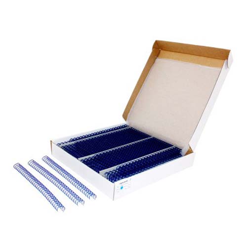 Blue 7/16" 3:1 Pitch Twin Loop Wire - 100pk