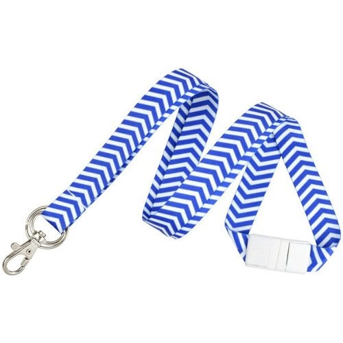 ZigZag Pattern Fashion Lanyards with Trigger Hook and Split Ring - 10pk