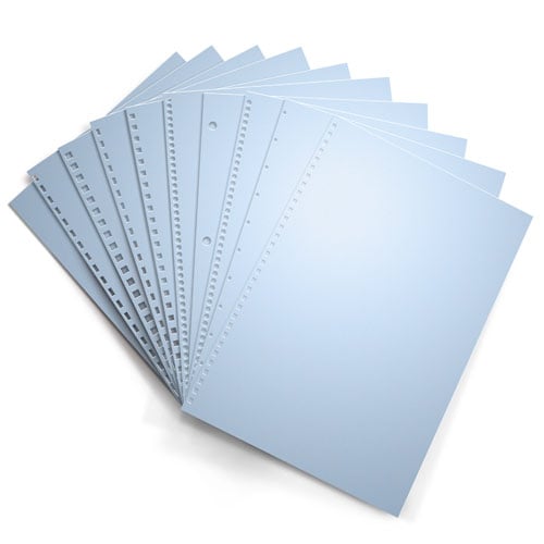 Pastel Blue 20lb Punched Binding Paper - 500 Sheets