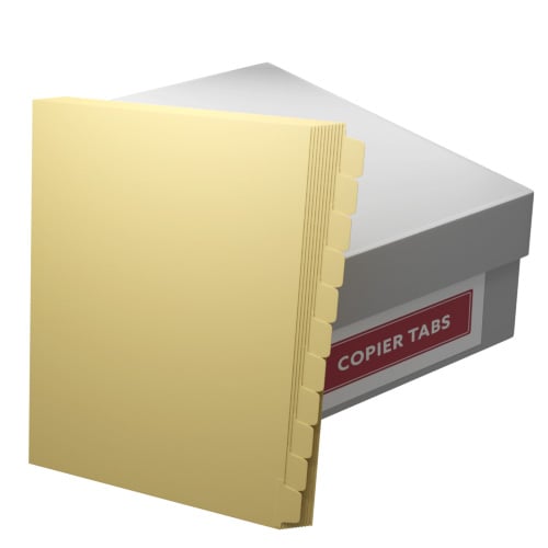 Paper Plate Buff 90lb Buff Copier Tabs 8.5