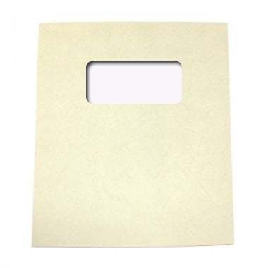 Buffalo Board 10mil Beige 8.5" x 11" Covers With Windows - 100 Sets