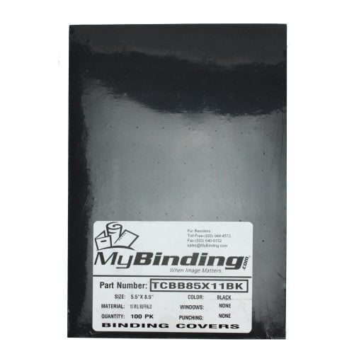 Buffalo Board 10mil Black 5.5" x 8.5" Half Size Covers - 100pk