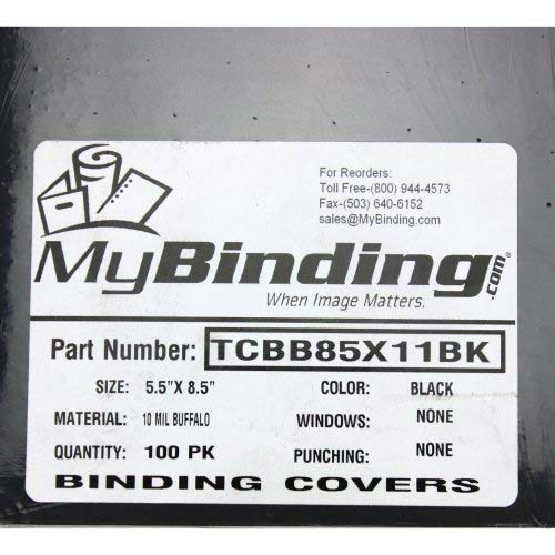 Buffalo Board 10mil Black 5.5" x 8.5" Half Size Covers - 100pk