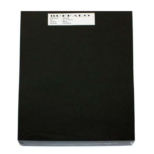 Buffalo Board 10mil Black 8.5" x 11" Covers - 100pk