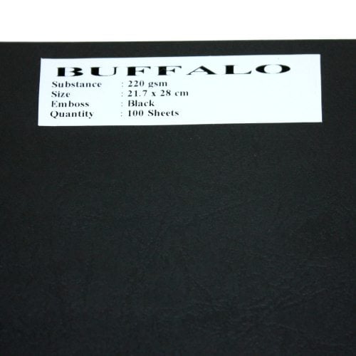 Buffalo Board 10mil Black 8.5" x 11" Covers - 100pk