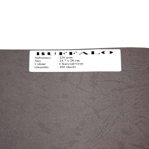 Buffalo Board 10mil Charcoal 8.5" x 11" Covers - 100pk