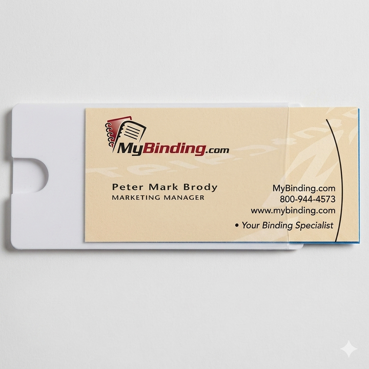 3-3/4" x 2-3/8" Business Card Crystal Clear Self-Adhesive Pockets (Side Load)