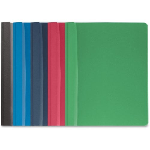 Business Source Assorted Letter Size Clear Front Report Covers - 25pk