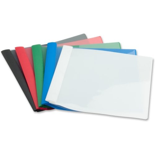 Business Source Assorted Letter Size Heavy Duty Clear Front Report Covers - 25pk