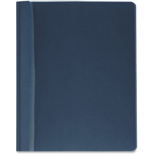 Business Source Dark Blue Letter Size Clear Front Report Covers - 25pk