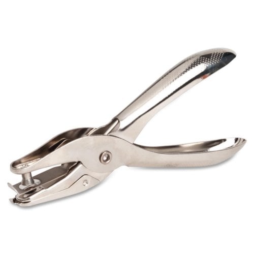 Business Source Handheld Ticket/Paper 1-Hole Punch - 62895