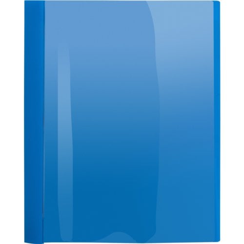 Business Source Light Blue Letter Size Heavy Duty Clear Front Report Covers - 25pk