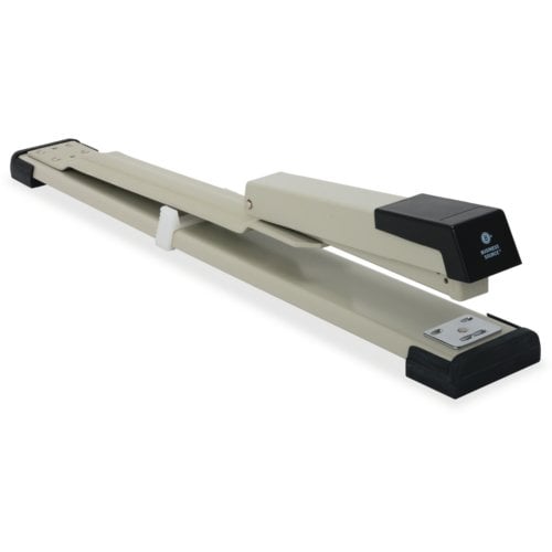 Business Source Putty/Black 20-Sheet Long Reach Stapler - BSN62827