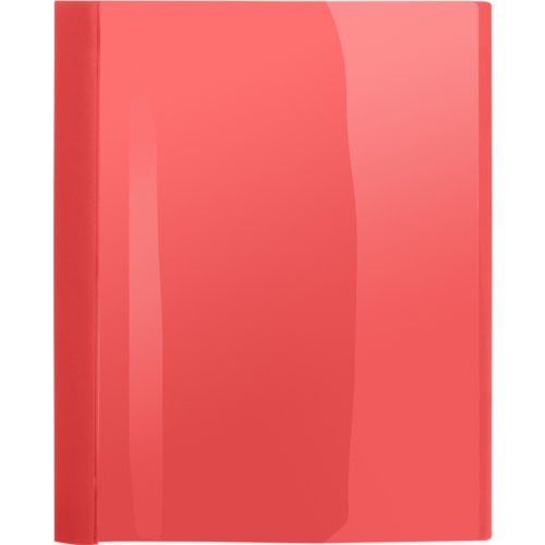 Business Source Red Letter Size Heavy Duty Clear Front Report Covers - 25pk