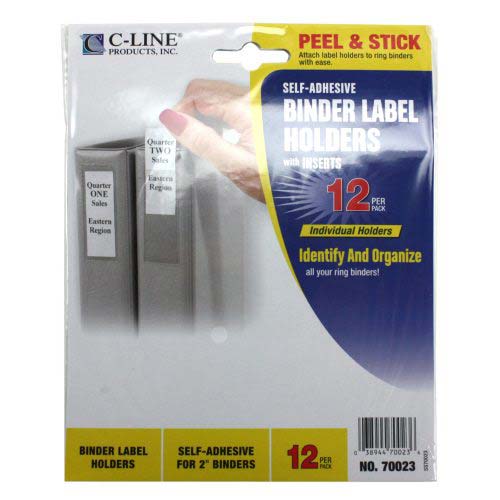 C-Line 1-3/4" x 2-3/4" Self Adhesive Ring Binder Labels 12pk - CLI-70023 - Clearance Sale