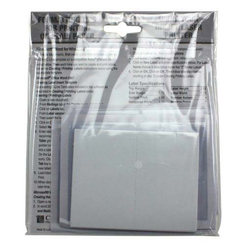 C-Line 1-3/4" x 2-3/4" Self Adhesive Ring Binder Labels 12pk - CLI-70023 - Clearance Sale