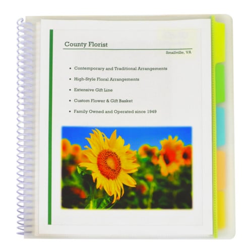 C-Line 10-Pocket Poly Portfolio with Write-on Tabs 1pk - CLI-33650