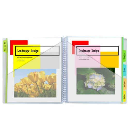 C-Line 10-Pocket Poly Portfolio with Write-on Tabs 1pk - CLI-33650