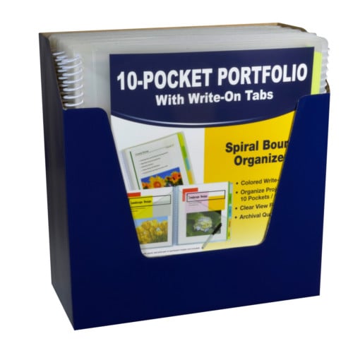 C-Line 10-Pocket Poly Portfolio with Write-on Tabs 1pk - CLI-33650