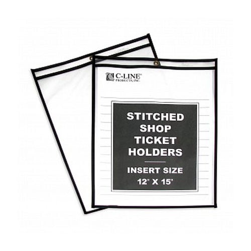 C-Line 12" x 15"   Stitched Shop Ticket Holders 25pk - CLI-46125