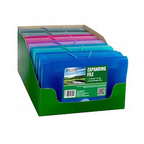 C-Line 13-Pocket Biodegradable Coupon Size Expanding File - 12/PK