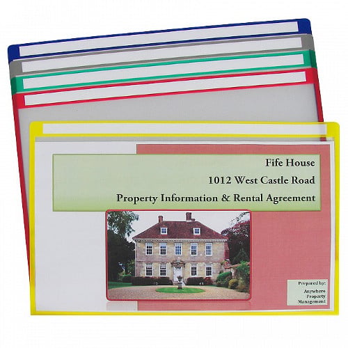 C-Line 14" X 8 1/2" Colored Project Folders with Write-On Tab 25pk - CLI-62180