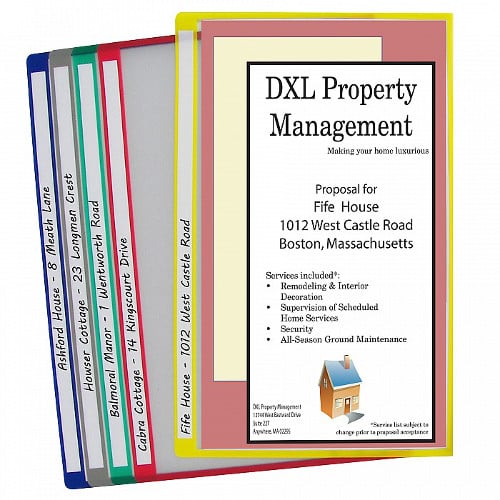 C-Line 14" X 8 1/2" Colored Project Folders with Write-On Tab 25pk - CLI-62180