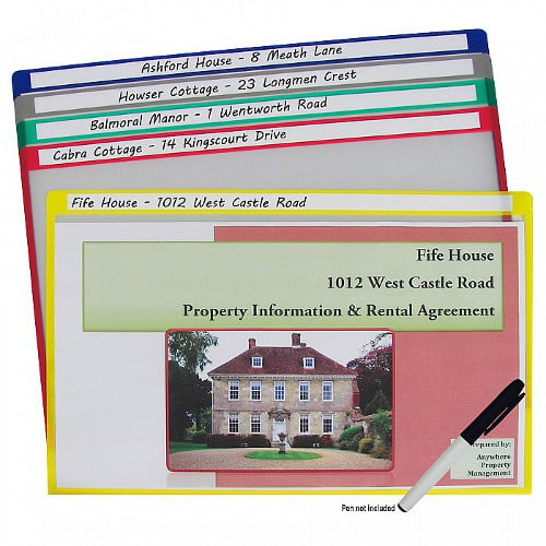 C-Line 14" X 8 1/2" Colored Project Folders with Write-On Tab 25pk - CLI-62180