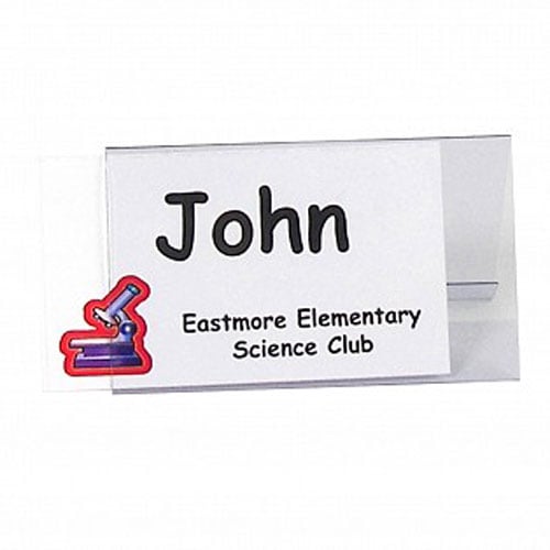 C-Line 2" x 3 1/2" Rigid Heavyweight Plastic Name Tent Holder 40pk - CLI-87537
