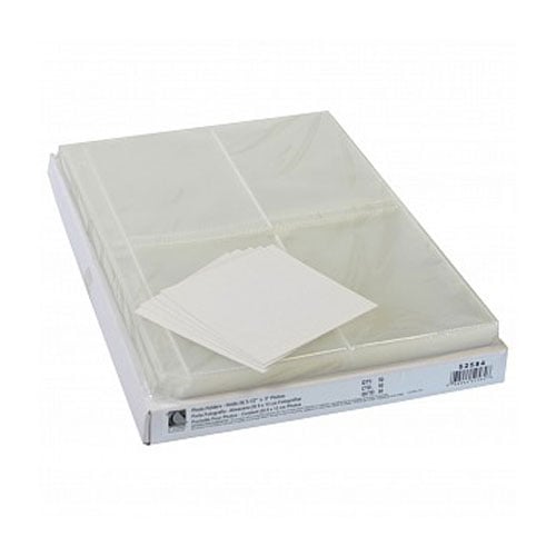 C-Line 3 1/2" x 5" Clear Polypropylene Photo Holders 50pk - CLI-52584 - Clearance Sale