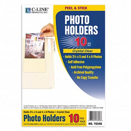 C-Line 3 1/2" x 5" and 4" x 6" Photo Holders 10pk - CLI-70346 - Clearance Sale