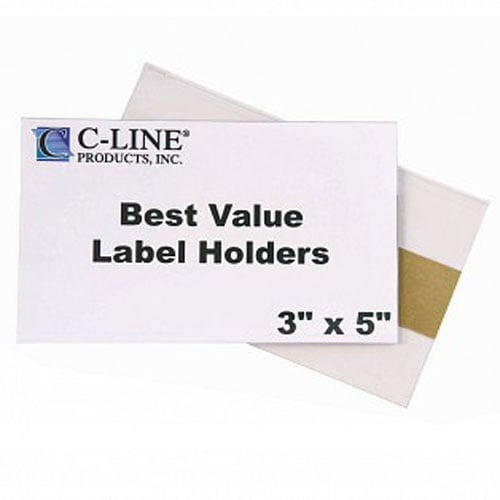 C-Line 3" x 5" Best Value Shelf/Bin Label Holders 50pk - CLI-87647