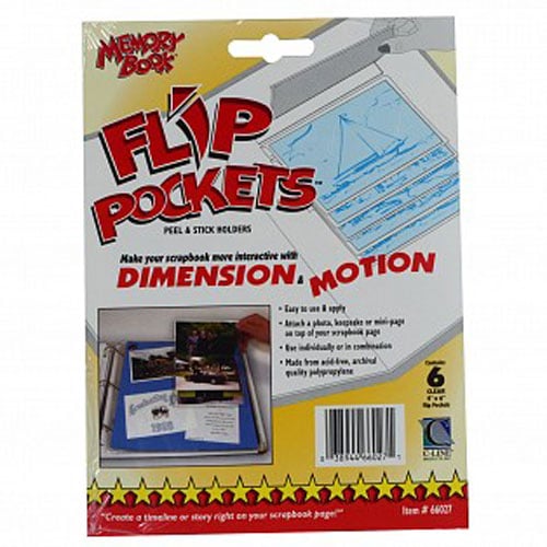 C-Line 4" x 6" Memory Book Flip Pocket 6pk - CLI-66027 - Clearance Sale