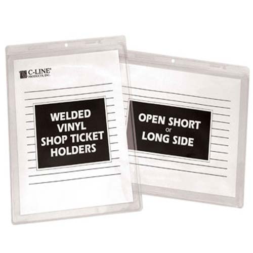 C-Line 4" x 6" Vinyl Shop Ticket Holders 50pk - CLI-80046