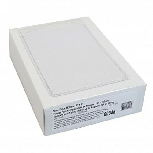 C-Line 4" x 6" Vinyl Shop Ticket Holders 50pk - CLI-80046