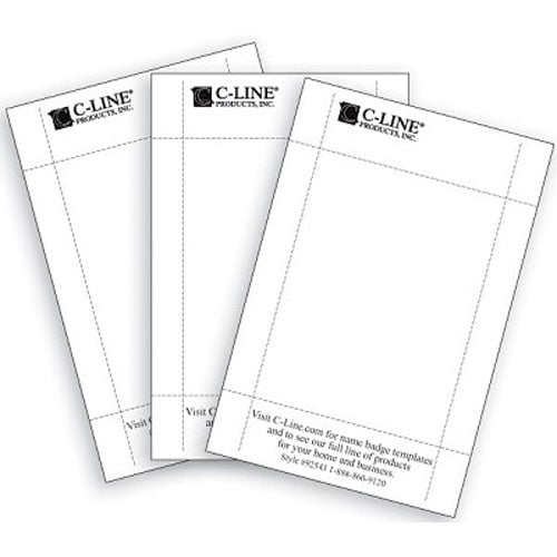 C-Line 4 x 3" Individual Inkjet Name Badge Inserts - 100/BX