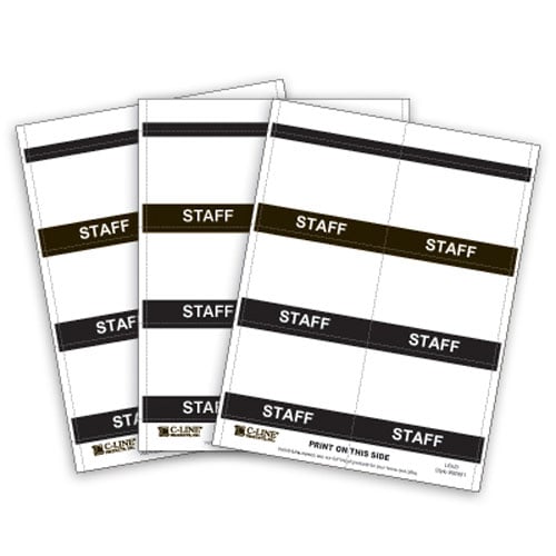 C-Line 4 x 3" Staff Printer Badge Inserts - 240/BX