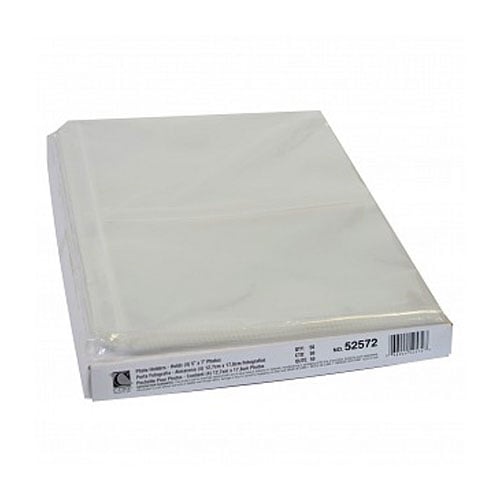 C-Line 5" x 7" Multiview Clear Polypropylene Photo Holders 50pk - CLI-52572