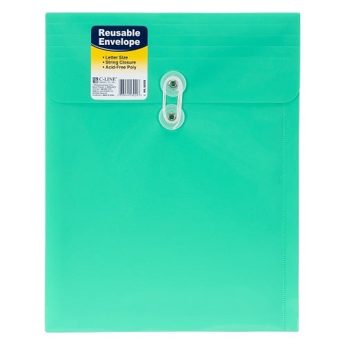 C-Line Assorted Poly Envelope Top Load w/ String Closure 24pk - CLI-58020 - Clearance Sale