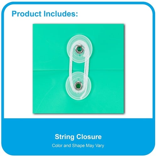 C-Line Assorted Poly Envelope Top Load w/ String Closure 24pk - CLI-58020 - Clearance Sale