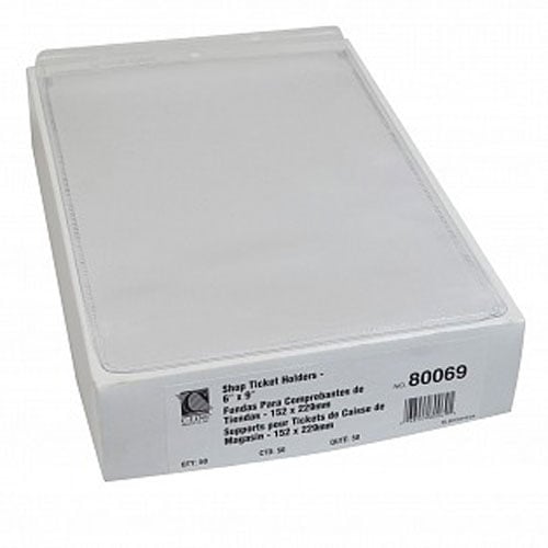 C-Line 6" x 9" Vinyl Shop Ticket Holders 50pk - CLI-80069