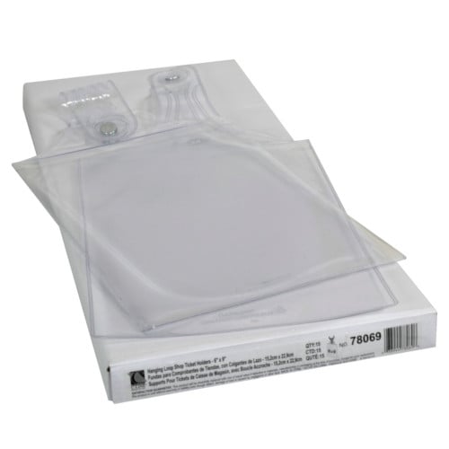 C-Line 6" x 9" Hanging Loop Shop Ticket Holders 15pk - CLI-78069