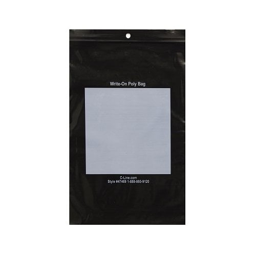 C-line Write-On Reclosable Black PolyBags