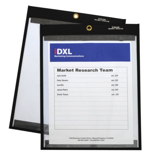 C-Line 9" x 12" Magnetic Stitched Shop Ticket Holder 25pk - CLI-85912