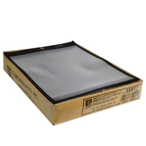 C-Line 9" x 12" Magnetic Stitched Shop Ticket Holder 25pk - CLI-85912